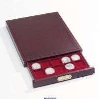 Bandejas LEUCHTTUM,  LIGNUM  monedas; de madera color caoba